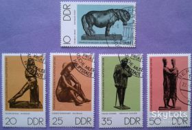 Мистецтво Искусство ^/--/^ ГДР 1976 искусство скульптура Mi 2141-2145 ^_^^^ НДР 1976 мистецтво скульптура Mi 2141-2145 - фото фото фото