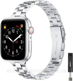Розумні годинники (Smart watch) Умные часы (Smart watch) ^/--/^ Ремешок Браслет Apple Watch 38 40 41 металлический (серебро) ^_^^^ Ремішок Браслет Apple Watch 38 40 41 металевий (срібло) - фото фото фото