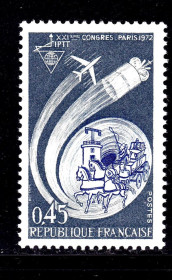 Транспорт Транспорт ^/--/^ Авиация .  Франция   1972 г MNH - космос ^_^^^ 1972 Франція MNH - космос - фото фото фото