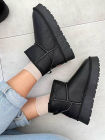 УГГІ (UGG) УГГИ (UGG) ^/--/^ Черные кожаные женские угги на платформе, угги платформа 36-40 /--/ р код 3145 24.5, 38 ^_^^^ Чорні шкіряні жіночі вуггі на платформі, вугі платформа 36-39 /--/ р код 3145 24.5, 38 - фото фото фото