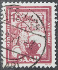 Інше Другое ^/--/^ Германия Саар Посуда Керамика Michel № 282 1949 ^_^^^ Німеччина Саар Посуд Кераміка Michel No 282 1949 - фото фото фото