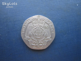 Єлизавета II (після ) Елизавета II (после ) ^/--/^ Монета 20 пенсів Великобританія 1990 ^_^^^ Монета 20 пенсов Великобритания 1990 - фото фото фото