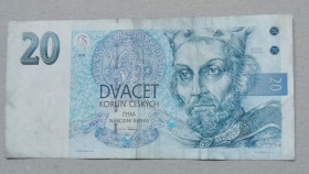 Чехословаччина Чехословакия ^/--/^ ЧЕХИЯ 20 крон 1994    Ян Жижка Чеський полководець ^_^^^ 20 крон 1994 Ян Жижка Чеський полководець - фото фото фото