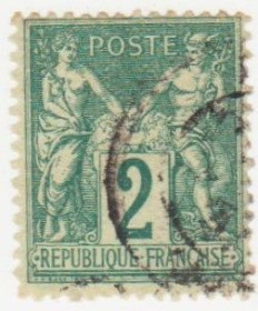 Франція Франция ^/--/^ Франция 1876 г.№ 58 А  гашенная ^_^^^ Франція 1876 р. No 58 А гашена - фото фото фото