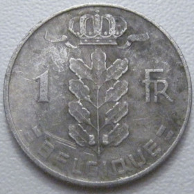 Бельгія Бельгия ^/--/^ Бельгія 1 франк 1967 року Belgique 42600 ^_^^^ Бельгия 1 франк 1967 года Belgique 42600 - фото фото фото