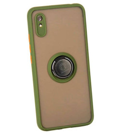 Чохли, бампера Чехлы, бампера ^/--/^ Чохол Fiji Colorframe для Xiaomi Redmi 9 /--/ A матовий бампер з кільцем підставкою Khaki ^_^^^ Чехол Fiji Colorframe для Xiaomi Redmi 9 /--/ A матовый бампер с кольцом подставкой Khaki - фото фото фото