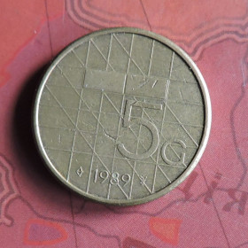 Нідерланди Нидерланды ^/--/^ Нидерланды Нідерланди  5 гульденов 1989 ^_^^^ Нидерланды Нидерланды 5 гульденов 1989 - фото фото фото