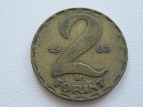 Угорщина Венгрия ^/--/^ Венгрия 2 форинта 1983 года #18215 ^_^^^ Угорщина 2 форинти 1983 року #18215 - фото фото фото