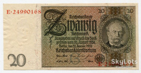 Німеччина Германия ^/--/^ 20 райхсмарок 1929. Німеччина. ^_^^^ 20 райхсмарок 1929. Германия. - фото фото фото