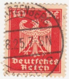 Веймарська республіка Веймарская республика ^/--/^ Германия   ( Рейх) 1924 г. №  355 гашеная ^_^^^ Німеччина (Рейх) 1924 р. No 355 гашена - фото фото фото