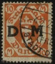 Веймарська республіка Веймарская республика ^/--/^ Германия Danzig 1922 г  .№ 27 гашеная ^_^^^ Німеччина Danzig 1922 р. No 27 гашена - фото фото фото