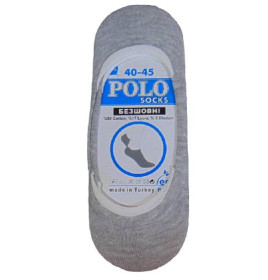 Шкарпетки Носки ^/--/^ Следы бесшовные мужские Polo 40-45 серые ^_^^^ Сліди безшовні чоловічі Polo 40-45 сірі - фото фото фото