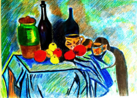 Картини, Гравюри, Живопис та Графіка Картины, Гравюры, Живопись и Графика ^/--/^ Натюрморт бумага цвет. карандаш ручная работа 15*20 /--/ см. ^_^^^ Натюрморт папір кольор. олівець ручна робота 15 * 20 см. - фото фото фото