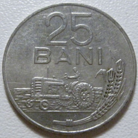 Румунія Румыния ^/--/^ Румунія 25 бані 1966 року #39948 ^_^^^ Румыния 25 купола 1966 года #39948 - фото фото фото
