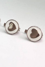 Сережки Серьги ^/--/^ Детские серебряные серьги Белые ^_^^^ Дитячі срібні сережки Білі - фото фото фото