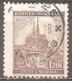 Чехословаччина Чехословакия ^/--/^ Богемия и Моравия 1940 Sc.42 гаш. ^_^^^ Богемія і Моравія 1940 Sc.42 гаш. - фото фото фото
