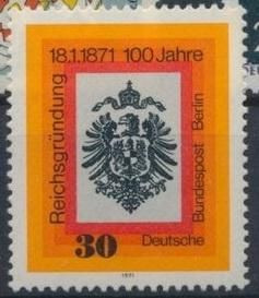 Інше Другое ^/--/^ ФРГ 100 лет германскому гербу Геральдика 1971 ^_^^^ ФРН 100 років німецькому гербу Геральдика 1971 - фото фото фото