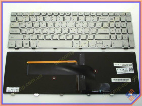 Клавіатури Клавиатуры ^/--/^ Клавиатура для DELL Inspiron 15-7000, 7537 Series ( RU Silver с рамкой и подсветкой) Оригинал ^_^^^ Клавіатура для DELL Inspiron 15-7000, 7537 Series (RU Silver з рамкою і підсвічуванням) Оригінал - фото фото фото