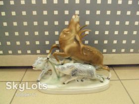Статуетки, Скульптури, Фігурки, Фарфор Статуэтки, Скульптуры, Фигурки, Фарфор ^/--/^ Фарфоровая фигура германия охота олень и кабаны под реставрацию №447 /--/ п ^_^^^ Фарфорова фігура германія полювання олень і кабани під реставрацію No /--/ 447 /--/ п - фото фото фото