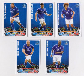 Інше Другое ^/--/^ Футбольные карточки MATCH ATTAX 2011-2012 Premier League  Футбольный клуб Everton  5 шт.  ^_^^^ Футбольні картки MATCH ATTAX 2011-2012 Premier League Футбольний клуб Everton 5 шт. - фото фото фото