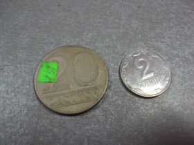 - року - года ^/--/^ монета польша 20 злотых 1989 №9712 ^_^^^ монета польща 20 злотих 1989 No /--/ 9712 - фото фото фото