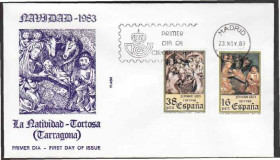 Європа Европа ^/--/^ Испания 1983 ИСКУССТВО ЖИВОПИСЬ ФРЕСКИ РОСПИСЬ РЕНЕССАНС ВОЗРОЖДЕНИЕ ОБРАЗЫ ЛИКИ КПД Mi.2615-2516 ^_^^^ Іспанія 1983 МИСТЕЦТВО ЖИВОПИС ФРЕСКИ КПД Mi.2615-6 - фото фото фото