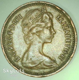 Інше Другое ^/--/^ Великобритания 1 новый пенни, 1971 ^_^^^ Велика Британія 1 новий пенні, 1971-1 - фото фото фото