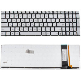 Клавіатури Клавиатуры ^/--/^ Клавиатура для ноутбука ASUS (G /--/ 550, N /--/ 550, N /--/ 750 series) rus, silver, подсветка клавиш, без фрейма ^_^^^ Клавіатура для ноутбука ASUS (G /--/ 550, N /--/ 550, N /--/ 750 series) rus, silver, підсвічування клавіш, без фрейму - фото фото фото