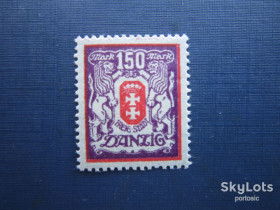Інше Другое ^/--/^ Марка Германия Данциг  (Гданьск Польша) 1922 стандарт герб львы 150 мар MH ^_^^^ Марка Німеччина Данциг (Гданськ Польща) 1922 стандарт герб леви 150 мар MH - фото фото фото