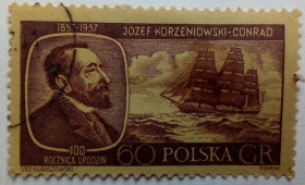 Польща Польша ^/--/^ Польша 1957 Джозеф Конрад, гашеная ^_^^^ 1957 — Джозеф Конрад, гашена - фото фото фото