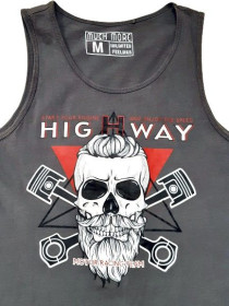 Футболки, майки Футболки, майки ^/--/^ M-2 /--/ XL Серая майка с черепом Highway, хлопок 100% ^_^^^ M-2 /--/ XL Сіра майка з черепом Highway, бавовна 100% - фото фото фото