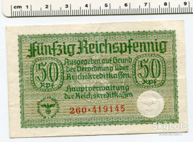 Німеччина Германия ^/--/^ 50 райхспфенніґів 1939. ^_^^^ 50 райхспфеннигов 1939. - фото фото фото