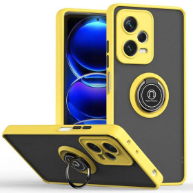 Чохли, бампера Чехлы, бампера ^/--/^ Чохол Fiji Colorframe для Xiaomi Redmi Note 12 5 /--/ G Global матовий бампер з кільцем підставкою Yellow ^_^^^ Чехол Fiji Colorframe для Xiaomi Redmi Note 12 5 /--/ G Global матовый бампер с кольцом подставкой Yellow - фото фото фото