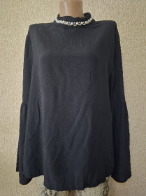 Кофти Кофты ^/--/^ Красивая женская кофта, блузка рукав клеш Zara Basic ^_^^^ Красива жіноча кофта, блузка рукав клеш Zara Basic - фото фото фото