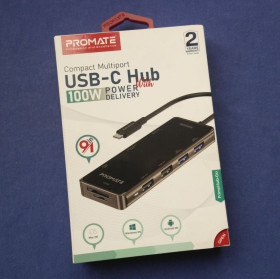 Концентратори, хаби Концентраторы, хабы ^/--/^ Док-станция хаб Promate PrimeHub USB-C 100 /--/ W Power Delivery ^_^^^ Док-станція хаб Promate PrimeHub USB-C 100 /--/ W Power Delivery - фото фото фото
