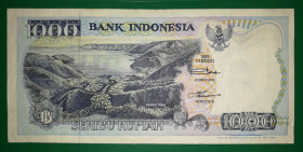 Індонезія Индонезия ^/--/^ INDONESIA Індонезія 1000 рупій 1994 № 00101... ^_^^^ INDONESIA Индонезия 1000 рупий 1994 No 0010101 - фото фото фото