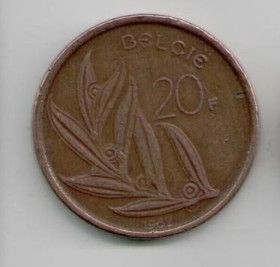 Бельгія Бельгия ^/--/^ Монета Бельгия 20 франков 1982 года BELGIE ^_^^^ Монета Бельгія 20 франків 1982 BELGIE - фото фото фото