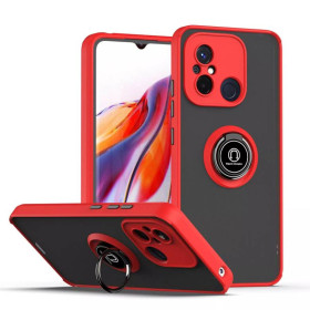 Чохли, бампера Чехлы, бампера ^/--/^ Чохол Fiji Colorframe для Xiaomi Redmi 12 /--/ C матовий бампер з кільцем підставкою Red ^_^^^ Чехол Fiji Colorframe для Xiaomi Redmi 12 /--/ C матовый бампер с кольцом подставкой Red - фото фото фото