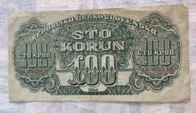Чехословаччина Чехословакия ^/--/^ Чехословаччина. 100 клоун 1944 р. ^_^^^ Чехословакия. 100 клоун 1944 г. - фото фото фото