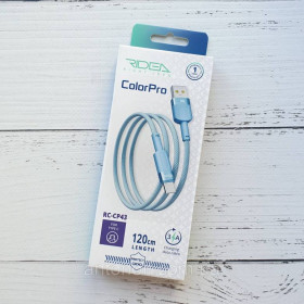 Зарядні пристрої Зарядные устройства ^/--/^ Кабель Ridea RC-CP /--/ 43 ColorPro USB - Type-C 3 /--/ A 1.2 /--/ м Синій ^_^^^ Кабель Ridea RC-CP /--/ 43 ColorPro USB - Type-C 3 /--/ A 1.2 /--/ м Синий - фото фото фото