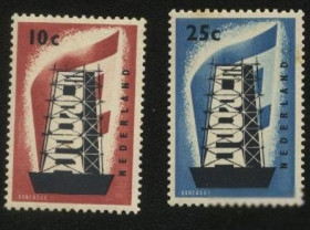 Інші країни Другие страны ^/--/^ Голландия 1956 г. № 683‑684 ** серия ^_^^^ Голландія 1956 р. No 683‐684 ** серія - фото фото фото