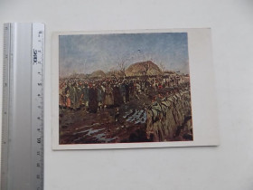 СРСР СССР ^/--/^ Открытка Бунт в деревне Худ Иванов СССР 1940 год ^_^^^ Листівка Бунт в селі Худ Іванов СРСР 1940 рік - фото фото фото