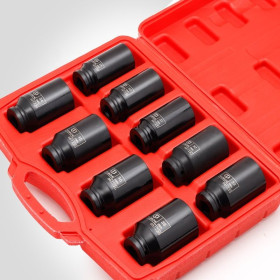 Набори Наборы ^/--/^ Набір ударних торцевих головок з глибоким шліцем 3/4 дюйми 12-гранні 10 предметів у кейсі ^_^^^ Набор ударных торцевых головок с глубоким шлицем 3/4 дюймы 12-гранни 10 предметов в кейсе - фото фото фото
