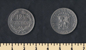 Венесуела Венесуэла ^/--/^ Венесуэла 12 1/2 сентимов 1958 ^_^^^ Венесуела 12 1/2 сентимів 1958 - фото фото фото