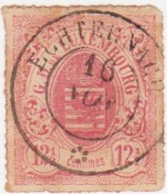 Інші країни Другие страны ^/--/^ Люксембург /--/ 1865 г. № 18 гашеная ^_^^^ Люксембург 1865 р. No 18 гашена - фото фото фото