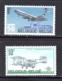 Транспорт Транспорт ^/--/^ Авиация . Бельгия 1973  г MNH - ^_^^^ Бельгія 1973 MNH - фото фото фото