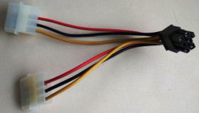 Шлейфи, перехідники Шлейфы, переходники ^/--/^ Переходник питания 2 Molex - 6 pin ^_^^^ Перехідник живлення 2 Molex - 6 pin - фото фото фото