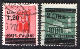 Італія, Ватикан Италия, Ватикан ^/--/^ Италия  (1945) Надпечатки ^_^^^ Італія (1945) Надпечатки - фото фото фото