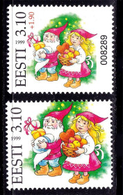 Балтійські країни Балтийские страны ^/--/^ Эстония 1999 г MNH - Рождество ^_^^^ 1999 — Естонія — Різдво - фото фото фото