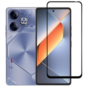 Чохли, бампера Чехлы, бампера ^/--/^ Захисне скло Fiji Premium для Tecno POVA 6 (LI /--/ 7) повне проклеювання Anti-Static чорний ^_^^^ Защитное стекло Fiji Premium для Tecno POVA 6 (LI /--/ 7) полное проклеивание Anti-Static черный - фото фото фото
